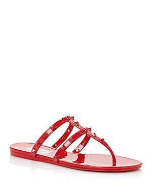Valentino Garavani Women's Summer Rockstud Pvc Thong Sandals With Tonal Studs