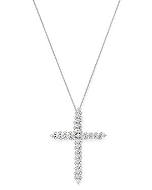 Bloomingdale's Diamond Large Cross Pendant Necklace In 14k White Gold, 1.60 Ct. T.w. - 100% Exclusive