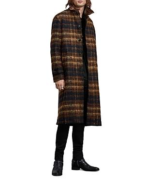 John Varvatos Collection Regular Fit Plaid Over Coat
