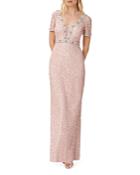 Aidan Mattox Embellished Sequined Gown