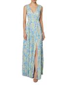 Laundry By Shelli Segal Printed Pleated Gown