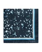 Ted Baker Silk Raindrop Print Pocket Square