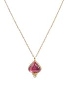 Gurhan 24k/22k Yellow Gold Rune Pink Tourmaline & Diamond Pendant Necklace, 16-18