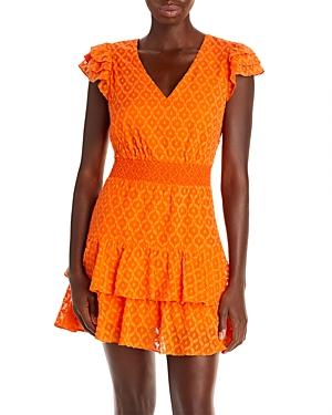 Alice And Olivia Markita Ruffled Tiered Dress