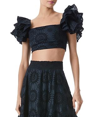 Alice+olivia Tawny Ruffled Bra Top