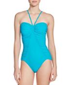 Profile By Gottex Swan Lake Bandeau One Piece Swimsuit