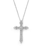 Diamond Cross Pendant Necklace In 14k White Gold, .50 Ct. T.w. - 100% Exclusive