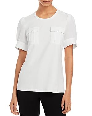 Karl Lagerfeld Paris Puff Sleeve Top