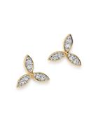Adina Reyter 14k Yellow Gold Diamond Flower Stud Earrings