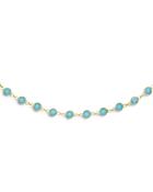 Adinas Jewels Turquoise Bezel Choker Necklace, 12.5-15.5