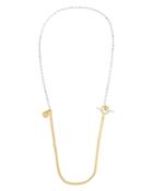 Allsaints Mixed Chain Strand Necklace In Two Tone, 22.5