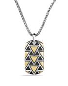 David Yurman Frontier Tag Necklace With 18k Gold