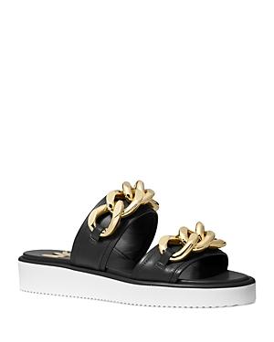 Michael Michael Kors Women's Scarlett Double Chain Platform Slide Sandals