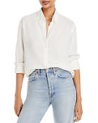 Vanessa Bruno Druyat Textured Stripe Button Front Blouse