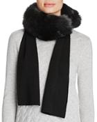 Magaschoni Removable Fox Fur Paneled Cashmere Scarf