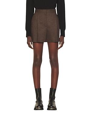 Sandro Sam High Waisted Pleated Shorts