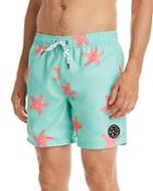Maui And Sons I'm A Star Starfish-print Swim Shorts
