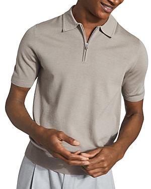 Reiss Maxwell Regular Fit Merino Zip Polo Shirt