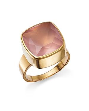 Annette Ferdinandsen Design 18k Yellow Gold Rose Quartz Roxy Statement Ring