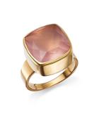 Annette Ferdinandsen Design 18k Yellow Gold Rose Quartz Roxy Statement Ring