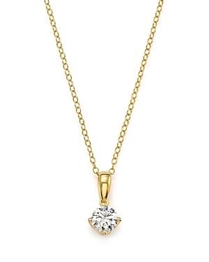 Diamond Solitaire Tulip Pendant Necklace In 14k Yellow Gold, .50 Ct. T.w. - 100% Exclusive