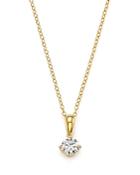 Diamond Solitaire Tulip Pendant Necklace In 14k Yellow Gold, .50 Ct. T.w. - 100% Exclusive