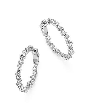 Diamond Inside Out Hoop Earrings In 14k White Gold, 1.75 Ct. T.w. - 100% Exclusive