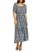 Karen Kane Floral Puff Sleeve Dress