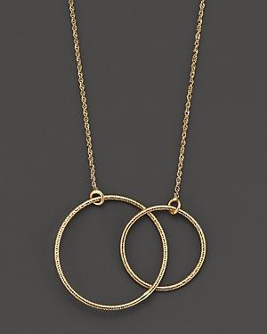 Lana 14k Yellow Gold Magnetic Double Circle Necklace, 18