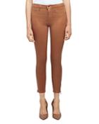 L'agence Sabine High Rise Skinny Zip Jeans In Java Coated
