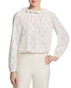 Rebecca Taylor Lily Embroidered Silk Top