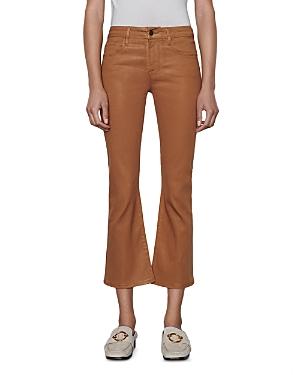 Frame Le Crop Mini Coated Bootcut Jeans In Vicuna