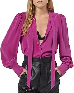 Equipment Lorraint Silk Tie Neck Blouse