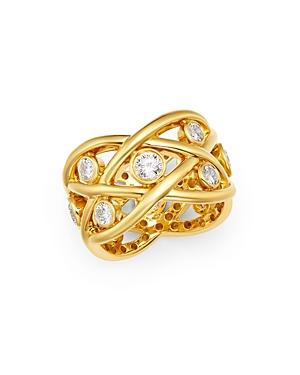 Roberto Coin 18k Yellow Gold Baci Diamond Eternity Ring