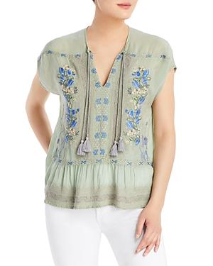 Johnny Was Noah Embroidered Blouse