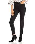 Alice And Olivia Good High-rise Ankle Jeans In Black