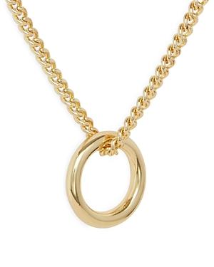 Aqua Circle Pendant Necklace In Gold Tone, 18.5-21.5 - 100% Exclusive