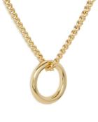 Aqua Circle Pendant Necklace In Gold Tone, 18.5-21.5 - 100% Exclusive
