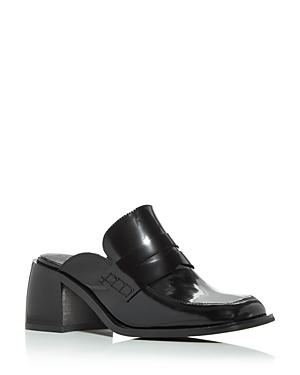 Jeffrey Campbell Women's School Block Heel Penny Loafer Mules