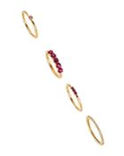 Nadri Love All Cubic Zirconia & Synthetic Corundum Stack Rings In 18k Gold Plated, Set Of 4