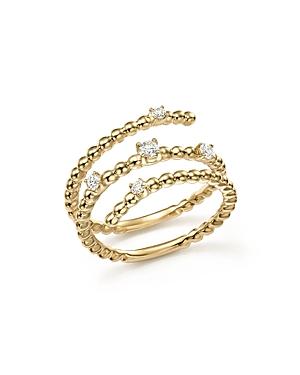 Diamond Triple Row Beaded Band In 14k Yellow Gold, .15 Ct. T.w. - 100% Exclusive