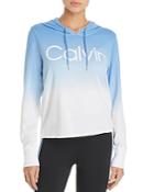 Calvin Klein Performance Dip-dye Logo Hooded Sweatshirt