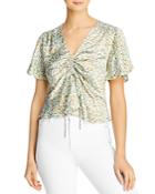 Lucy Paris Floral Printed Gathered Top - 100% Exclusive