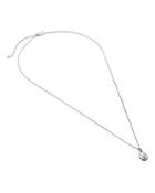 Shinola Sterling Silver Lug Drop Petite Pendant Necklace With Opal, 24