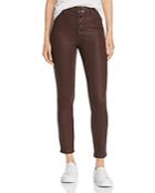 Paige Hoxton Coated Ankle Skinny Jeans In Chicory Coffee
