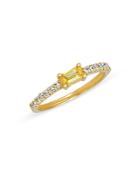 Bloomingdale's Yellow Sapphire And Diamond Stack Ring In 14k Yellow Gold - 100% Exclusive