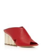 Salvatore Ferragamo Women's Lasa Leather Criss Cross Slide Sandals