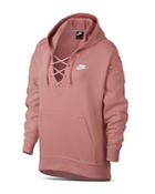 Nike Club Lace-up Hooded Sweatshirt