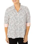Foxcroft Plus Modern Dots Cotton Shirt
