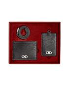 Salvatore Ferragamo Men's Revival Gancio Leather Lanyard & Card Case Gift Set